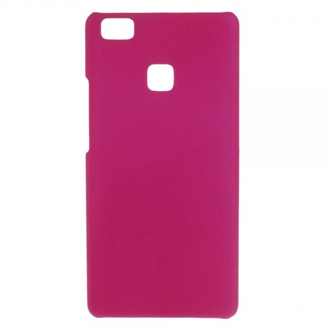 Huawei P9 Lite Gummierte Hart Plastik Cover Handyhülle - rosa
