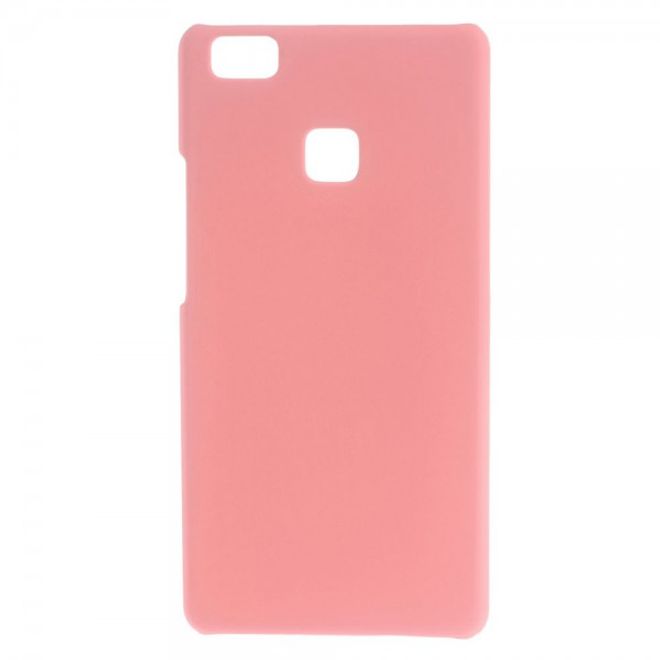 Huawei P9 Lite Gummierte Hart Plastik Cover Handyhülle - pink