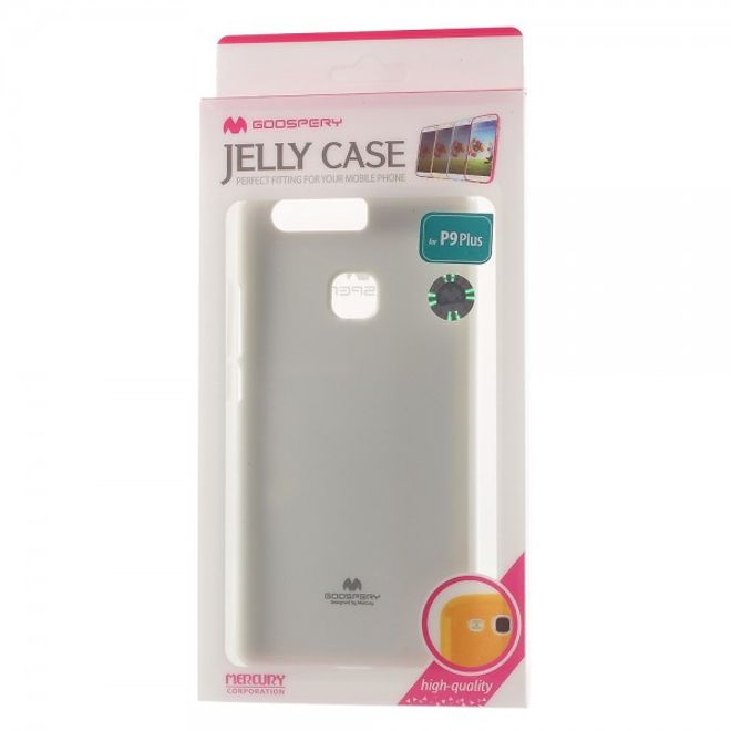 Goospery - Huawei P9 Plus Handy Hülle - TPU Soft Case - Pearl Jelly Series - weiss