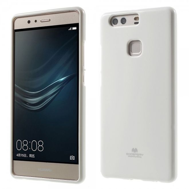 Goospery - Huawei P9 Plus Handy Hülle - TPU Soft Case - Pearl Jelly Series - weiss