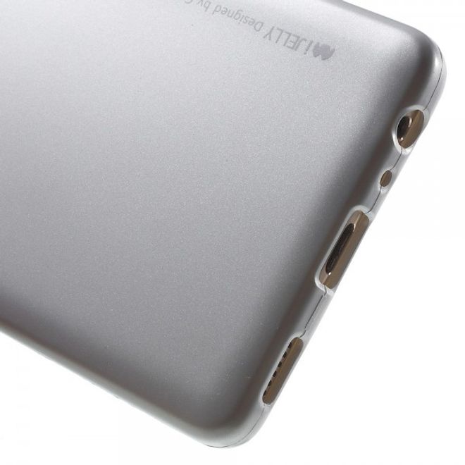 Goospery - Huawei P9 Handy Hülle - TPU Soft Case - i Jelly Metal Series - silber