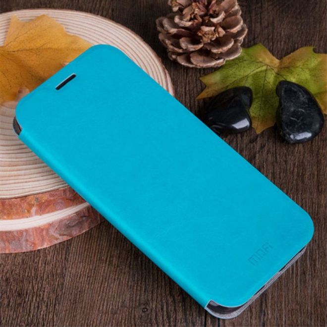 Huawei P9 Mofi Rui Series Leder Case Hülle mit Standfunktion - blau