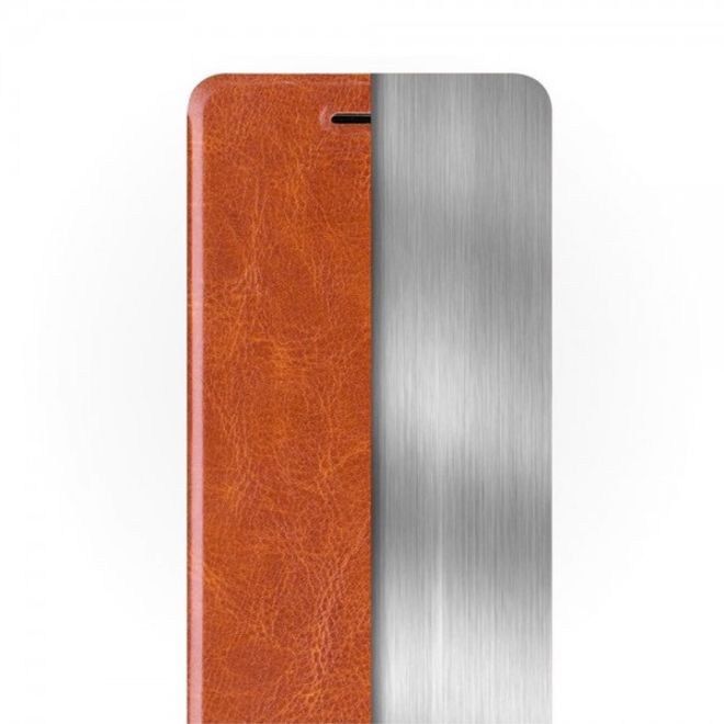 Huawei P9 Mofi Rui Series Leder Case Hülle mit Standfunktion - braun