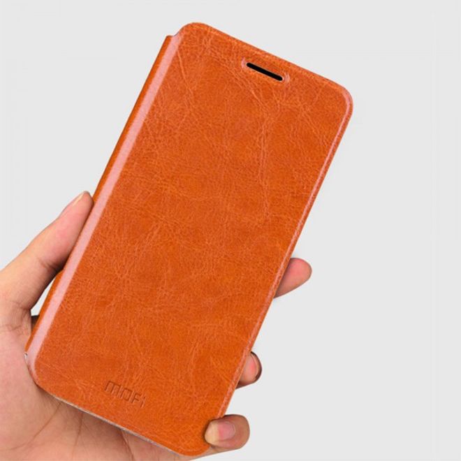 Huawei P9 Mofi Rui Series Leder Case Hülle mit Standfunktion - braun