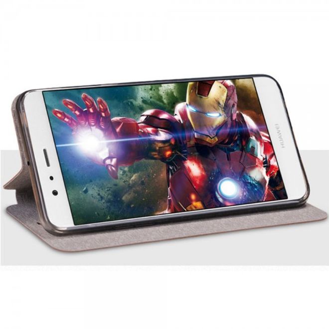 Huawei P9 Mofi Rui Series Leder Case Hülle mit Standfunktion - braun