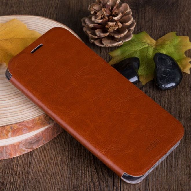 Huawei P9 Mofi Rui Series Leder Case Hülle mit Standfunktion - braun