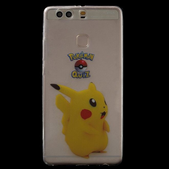 Huawei P9 Plus Elastische, dünne Plastik Cover Gummihülle mit Pokemon Pickachu