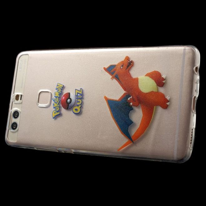 Huawei P9 Plus Elastische, dünne Plastik Cover Gummihülle mit Pokemon Glurak
