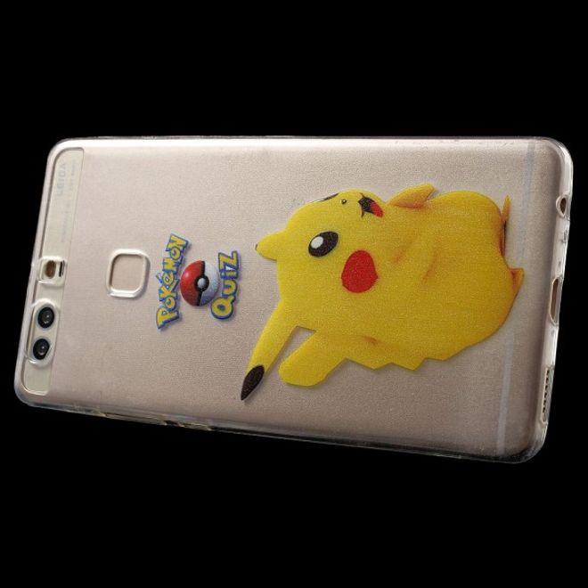Huawei P9 Plus Elastische, dünne Plastik Cover Gummihülle mit Pokemon Pickachu
