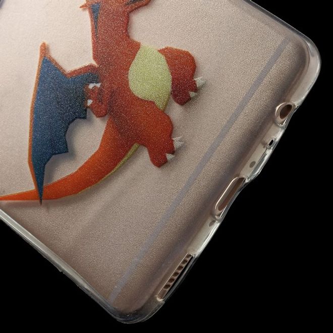 Huawei P9 Plus Elastische, dünne Plastik Cover Gummihülle mit Pokemon Glurak