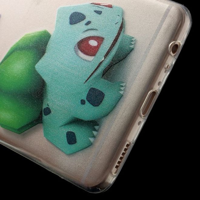Huawei P9 Plus Elastische, dünne Plastik Cover Gummihülle mit Pokemon Bisasam