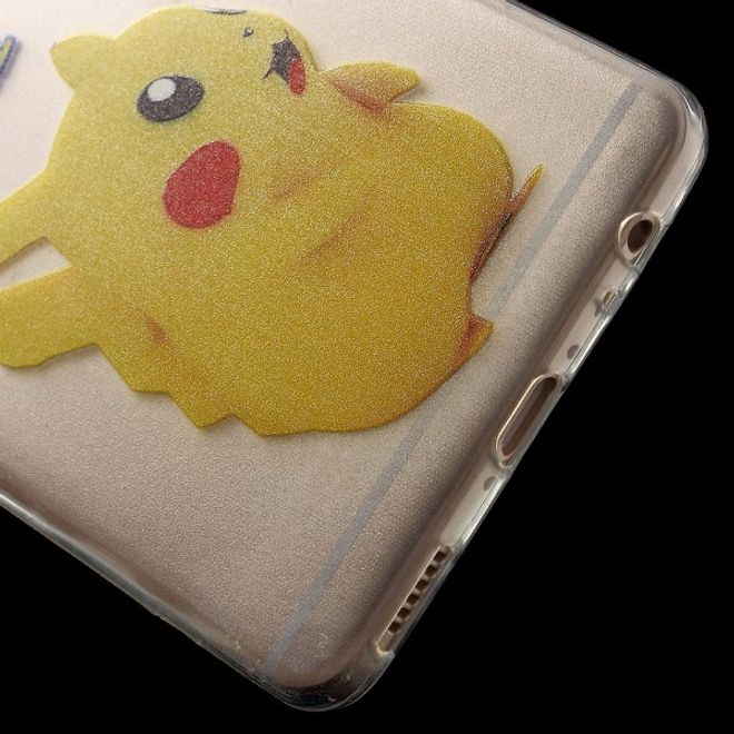 Huawei P9 Plus Elastische, dünne Plastik Cover Gummihülle mit Pokemon Pickachu