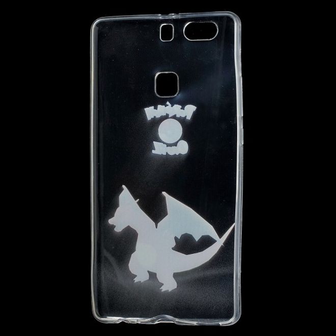 Huawei P9 Plus Elastische, dünne Plastik Cover Gummihülle mit Pokemon Glurak