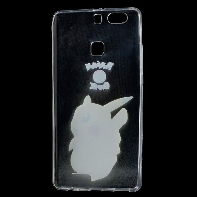 Huawei P9 Plus Elastische, dünne Plastik Cover Gummihülle mit Pokemon Pickachu