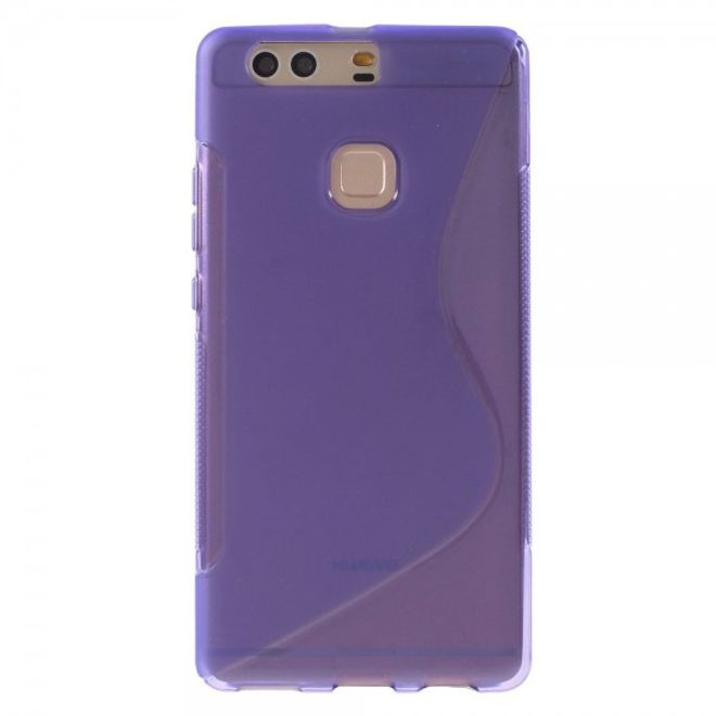 Huawei P9 Plus Elastische Plastik Case Hülle S-Shape - purpur