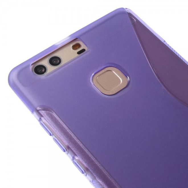 Huawei P9 Plus Elastische Plastik Case Hülle S-Shape - purpur