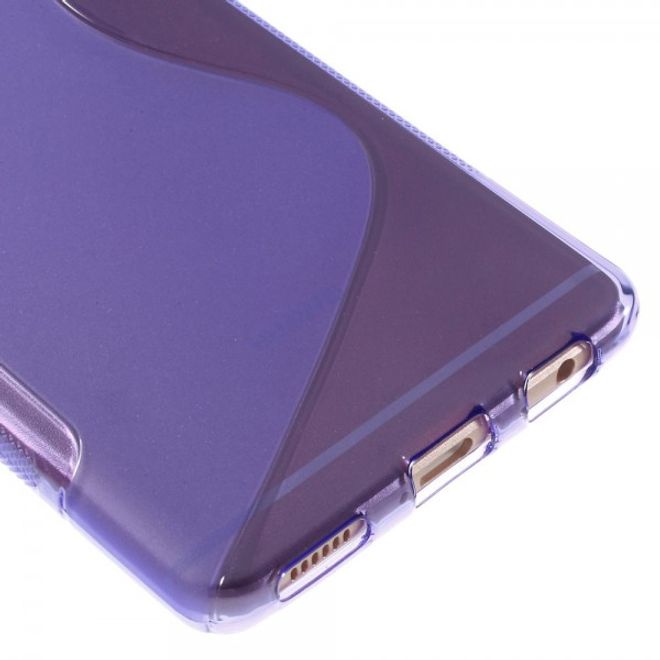 Huawei P9 Plus Elastische Plastik Case Hülle S-Shape - purpur