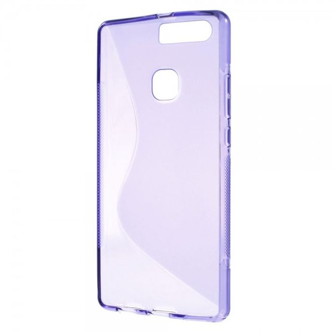 Huawei P9 Plus Elastische Plastik Case Hülle S-Shape - purpur