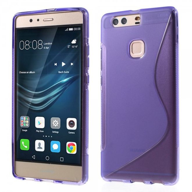 Huawei P9 Plus Elastische Plastik Case Hülle S-Shape - purpur