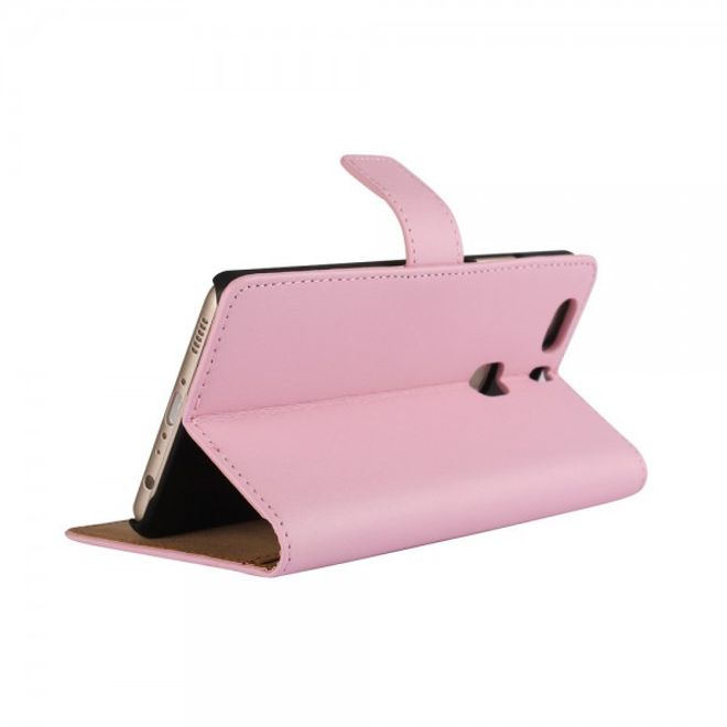 Huawei P9 Plus Elegante Leder Case Handyhülle mit Standfunktion - pink