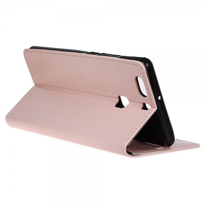 Huawei P9 Plus Moderne Crazy Horse Leder Cover Hülle mit Standfunktion - pink