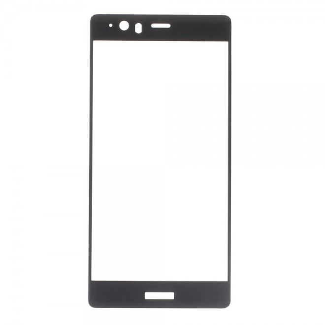 Huawei P9 Plus Schutzfolie aus gehärtetem Glas (reicht über die gesamte Vorderseite) - schwarz