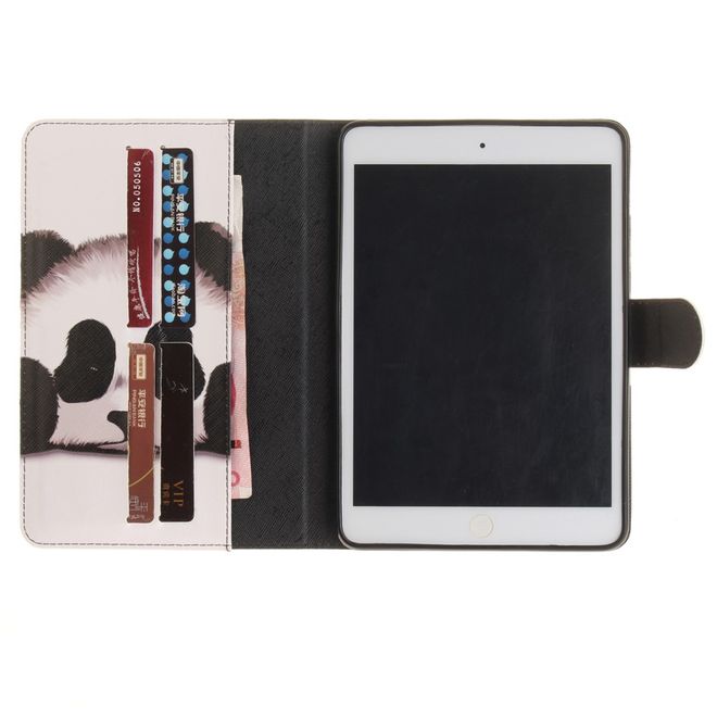 Hülle für iPad Air - Cover aus Leder - mit Standfunktion - süsser Pandabär