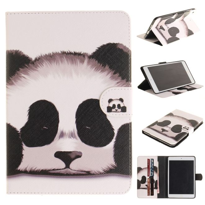 Hülle für iPad Air - Cover aus Leder - mit Standfunktion - süsser Pandabär