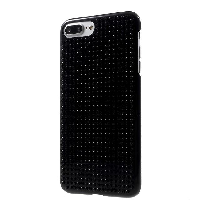 Do it yourself Hülle für iPhone 8 Plus / 7 Plus - Case aus Plastik - mit kleinen Bauklötzen - schwarz/Totenkopf