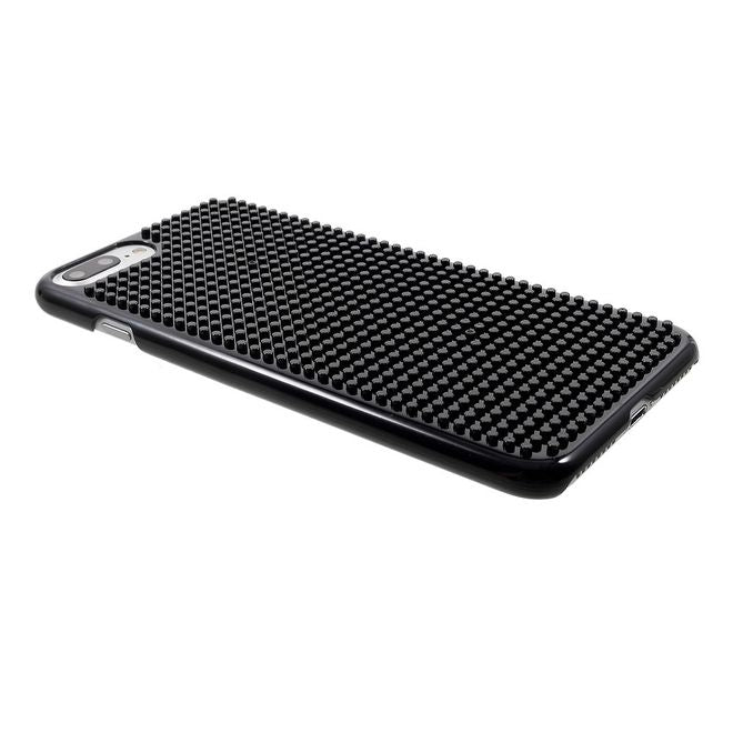 Do it yourself Hülle für iPhone 8 Plus / 7 Plus - Case aus Plastik - mit kleinen Bauklötzen - schwarz/Totenkopf