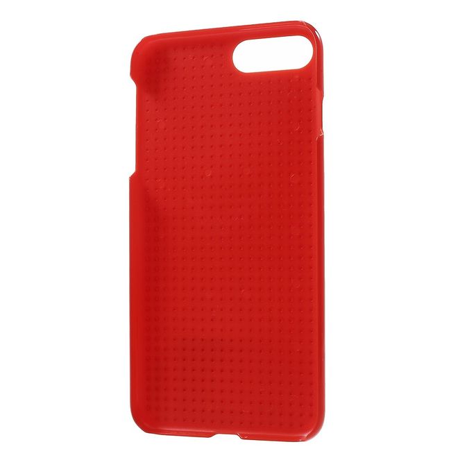 Do it yourself Hülle für iPhone 8 Plus / 7 Plus - Case aus Plastik - mit kleinen Bauklötzen - rot/Weihnachtsbaum
