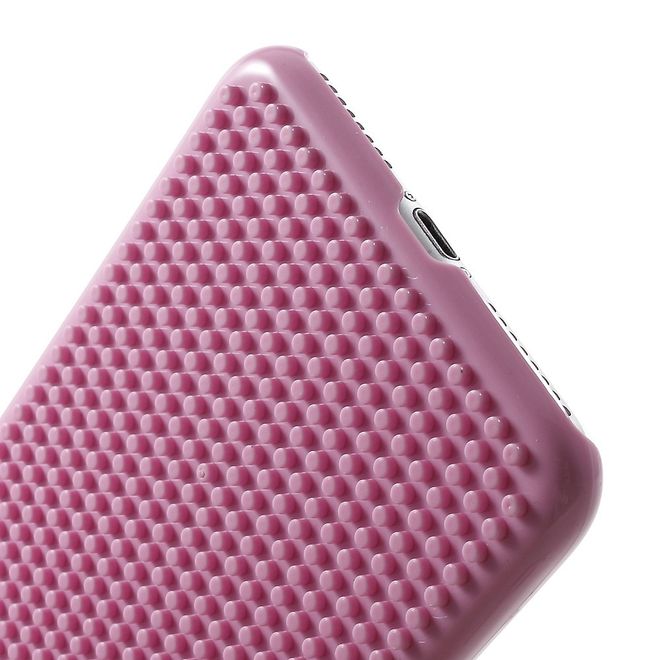 Do it yourself Hülle für iPhone 8 Plus / 7 Plus - Case aus Plastik - mit kleinen Bauklötzen - pink/Bär und Herz