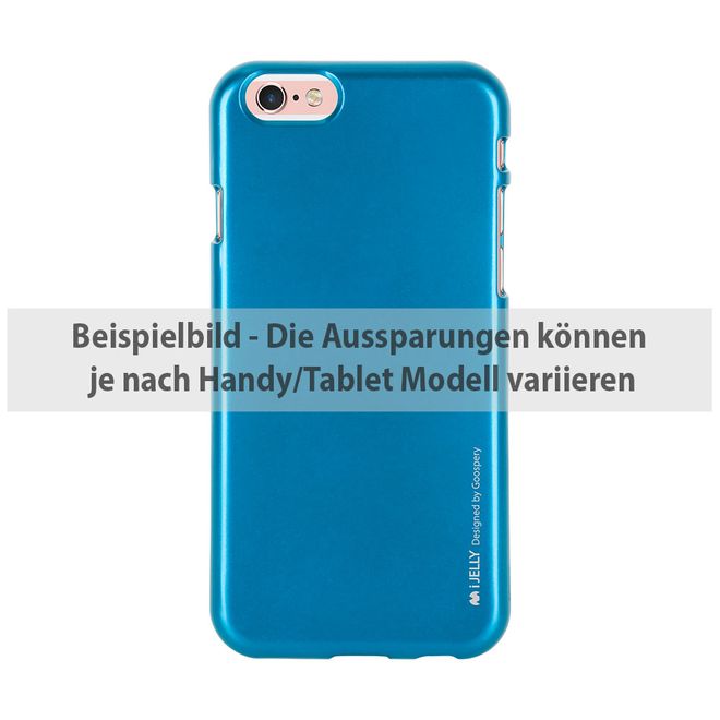 Goospery - Hülle für Huawei P9 - Cover aus elastischem Gummi - i Jelly Series - blau