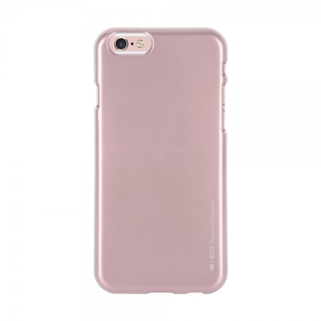 Goospery - Hülle für Samsung Galaxy A7 - Cover aus elastischem Gummi - i Jelly Series - rosagold