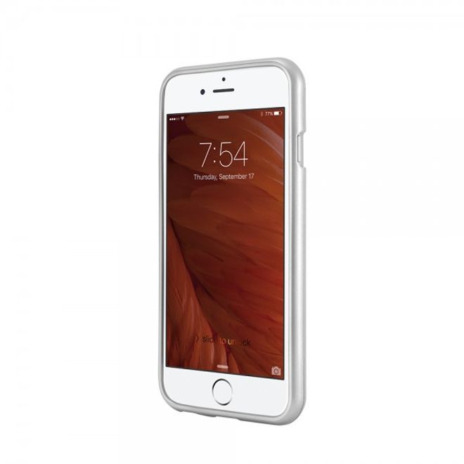 Goospery - Hülle für iPhone SE (2022) / SE (2020) / 8 / 7 - Cover aus elastischem Gummi - i Jelly Series - silber