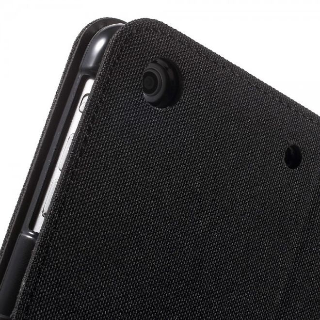 Goospery - iPad Mini 1/2/3 Hülle - Tablet Bookcover - Canvas Diary Series - schwarz