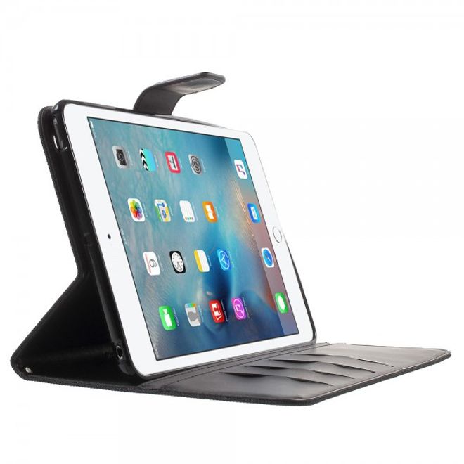 Goospery - iPad Mini 1/2/3 Hülle - Tablet Bookcover - Canvas Diary Series - schwarz