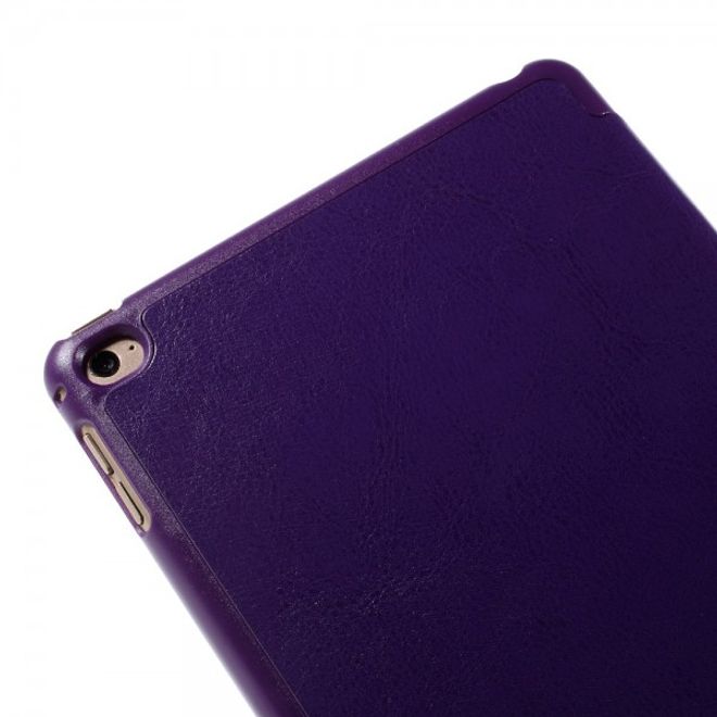 iPad Mini 4 Leather Smart Cover with Origami Stand Function - Purple