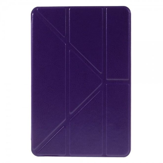 iPad Mini 4 Leather Smart Cover with Origami Stand Function - Purple