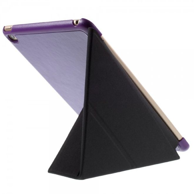 iPad Mini 4 Leather Smart Cover with Origami Stand Function - Purple