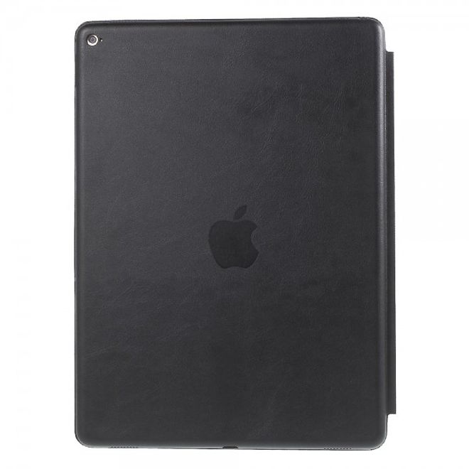 iPad Pro 12.9 Dreifach faltbare Leder Cover Hülle - schwarz