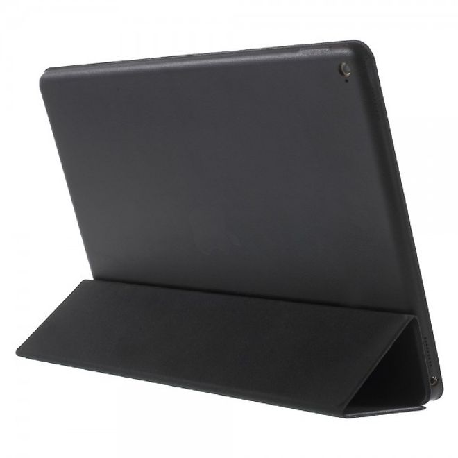 iPad Pro 12.9 Dreifach faltbare Leder Cover Hülle - schwarz