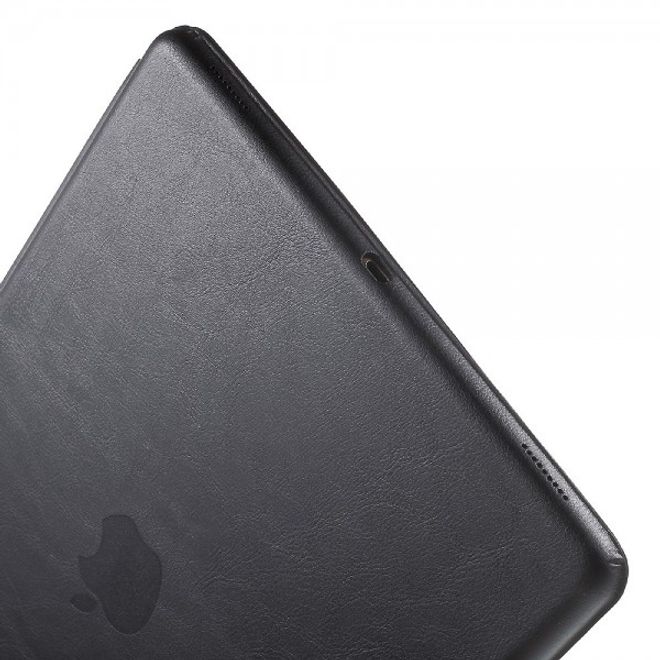 iPad Pro 12.9 Dreifach faltbare Leder Cover Hülle - schwarz