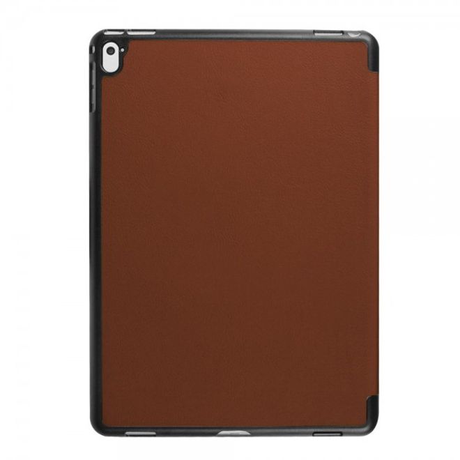 Étui en cuir à trois volets pour iPad Pro 9,7 pouces avec fonction support - Marron