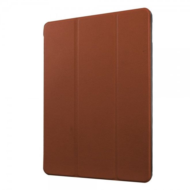 Étui en cuir à trois volets pour iPad Pro 9,7 pouces avec fonction support - Marron