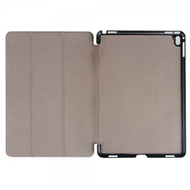 Étui en cuir à trois volets pour iPad Pro 9,7 pouces avec fonction support - Marron