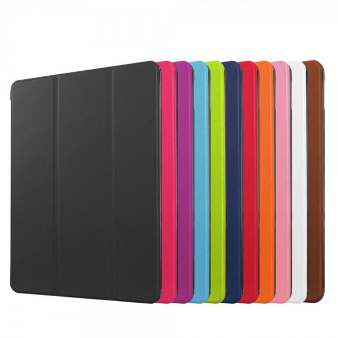 Étui en cuir à trois volets pour iPad Pro 9,7 pouces avec fonction support - Marron