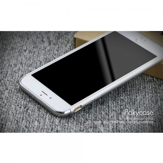 iPaky - iPhone SE (2022) / SE (2020) / 8 / 7 Handy Hülle - Case aus Hart Plastik - silber