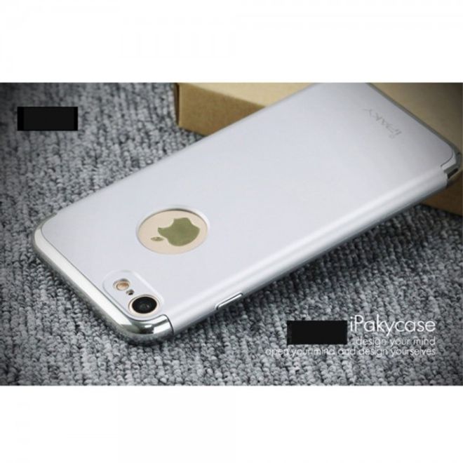 iPaky - iPhone SE (2022) / SE (2020) / 8 / 7 Handy Hülle - Case aus Hart Plastik - silber