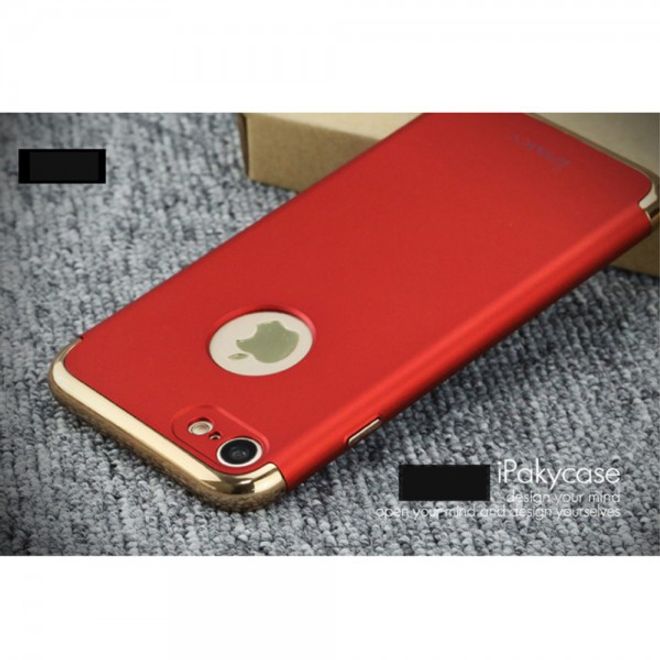 iPaky - iPhone SE (2022) / SE (2020) / 8 / 7 Handy Hülle - Case aus Hart Plastik - rot